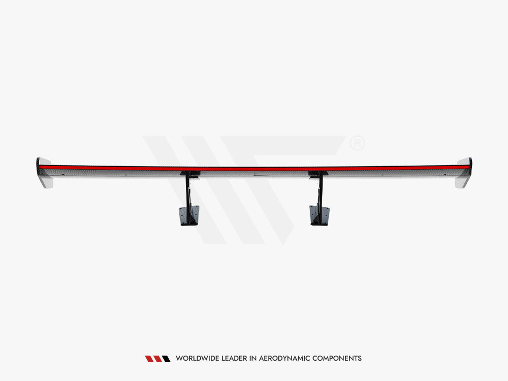 Carbon Spoiler With Internal Brackets Uprights V.1 + LED compatible with Porsche 718 Cayman GTS 982c