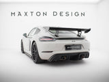 Carbon Spoiler With Internal Brackets Uprights V.2 compatible with Porsche 718 Cayman GTS 982c
