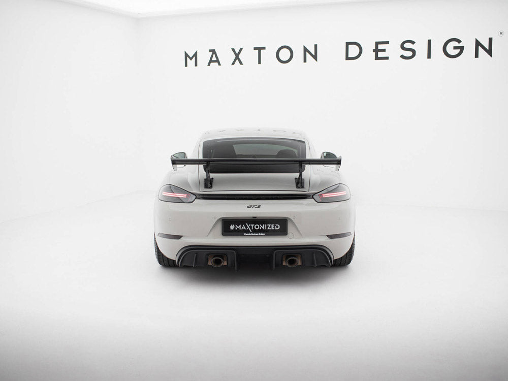 Carbon Spoiler With Internal Brackets Uprights V.2 compatible with Porsche 718 Cayman GTS 982c