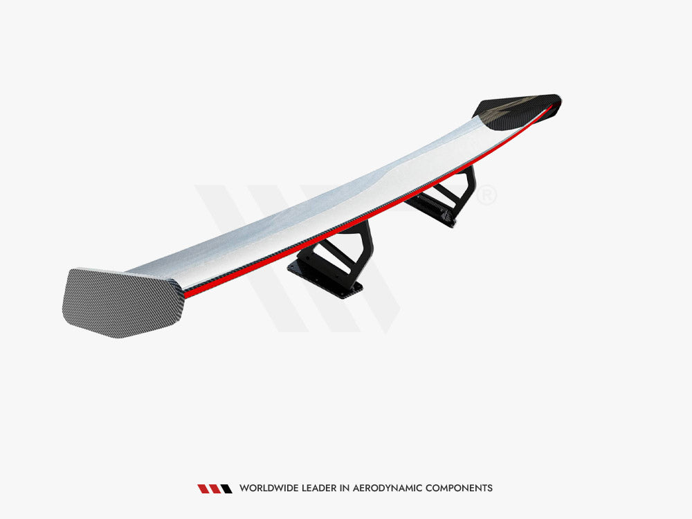 Carbon Spoiler With Internal Brackets Uprights V.2 + LED compatible with Porsche 718 Cayman GTS 982c