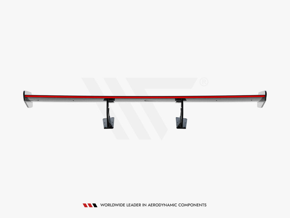 Carbon Spoiler With Internal Brackets Uprights V.2 + LED compatible with Porsche 718 Cayman GTS 982c