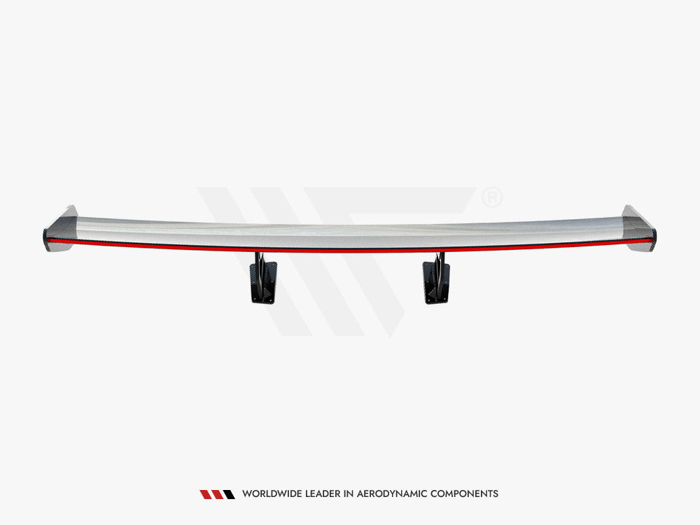 Carbon Spoiler With Internal Brackets Uprights V.2 + LED compatible with Porsche 718 Cayman GTS 982c