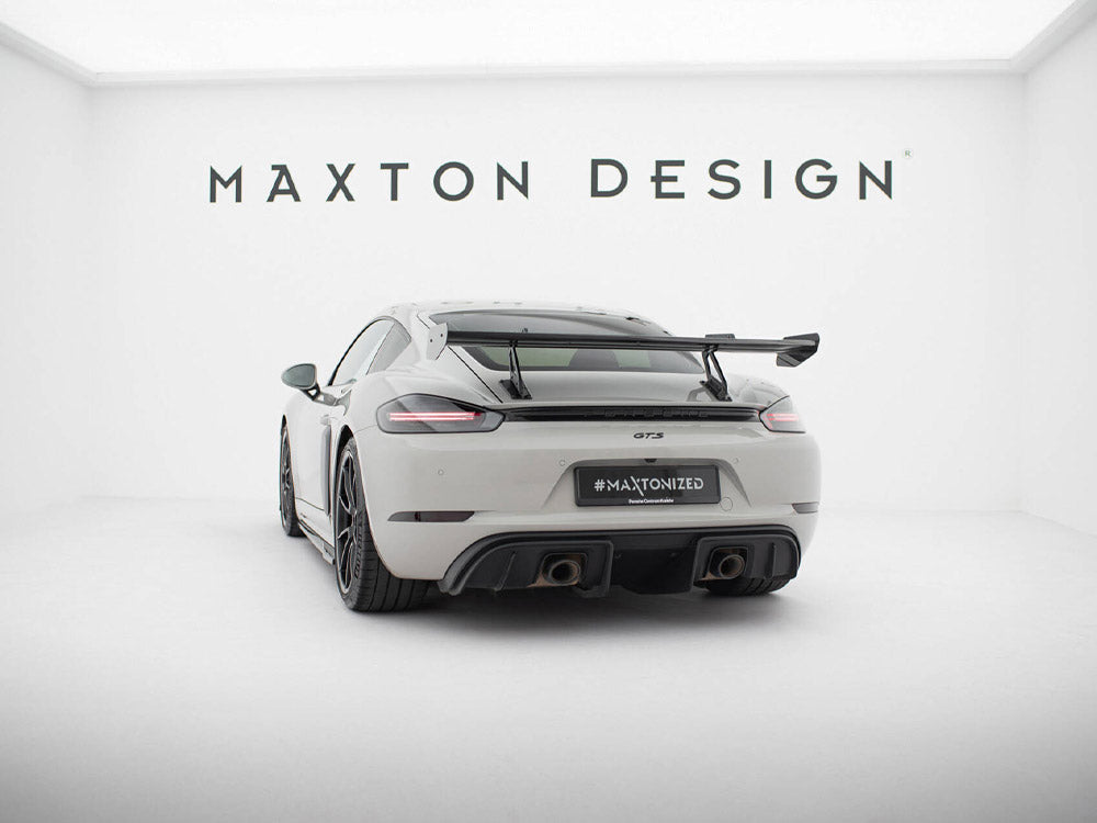 Carbon Spoiler With Upper Swan Mounting V.1 compatible with Porsche 718 Cayman GTS 982c