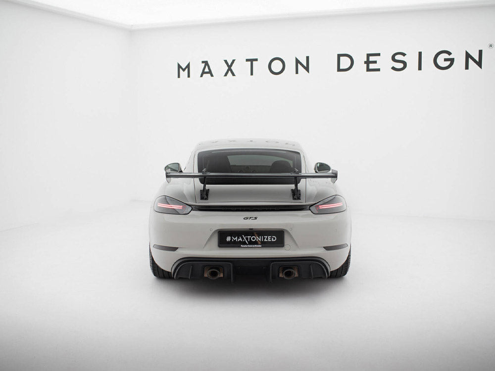 Carbon Spoiler With Upper Swan Mounting V.1 compatible with Porsche 718 Cayman GTS 982c