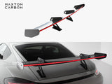 Carbon Spoiler With Upper Swan Mounting V.1 + LED compatible with Porsche 718 Cayman GTS 982c