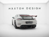 Carbon Spoiler With Upper Swan Mounting V.1 + LED compatible with Porsche 718 Cayman GTS 982c
