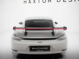 Carbon Spoiler With Upper Swan Mounting V.1 + LED compatible with Porsche 718 Cayman GTS 982c