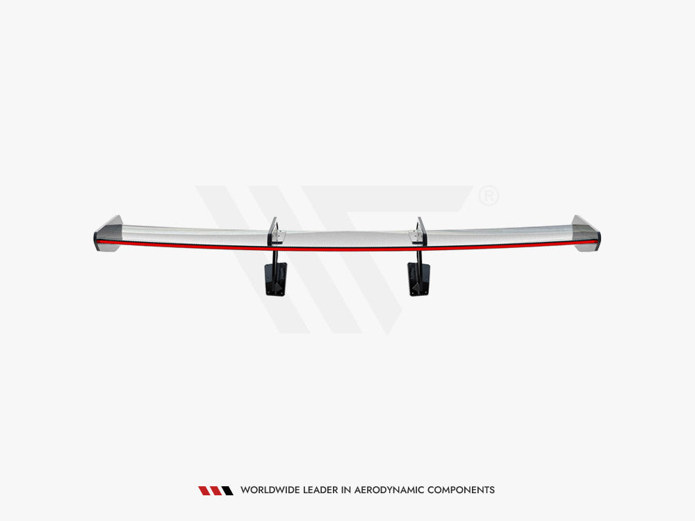 Carbon Spoiler With Upper Swan Mounting V.1 + LED compatible with Porsche 718 Cayman GTS 982c