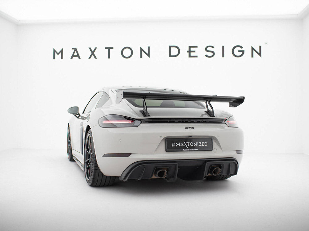 Carbon Spoiler With Upper Swan Mounting V.2 compatible with Porsche 718 Cayman GTS 982c