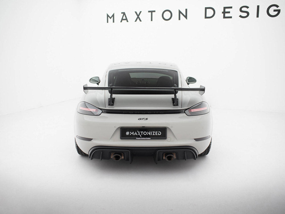 Carbon Spoiler With Upper Swan Mounting V.2 compatible with Porsche 718 Cayman GTS 982c