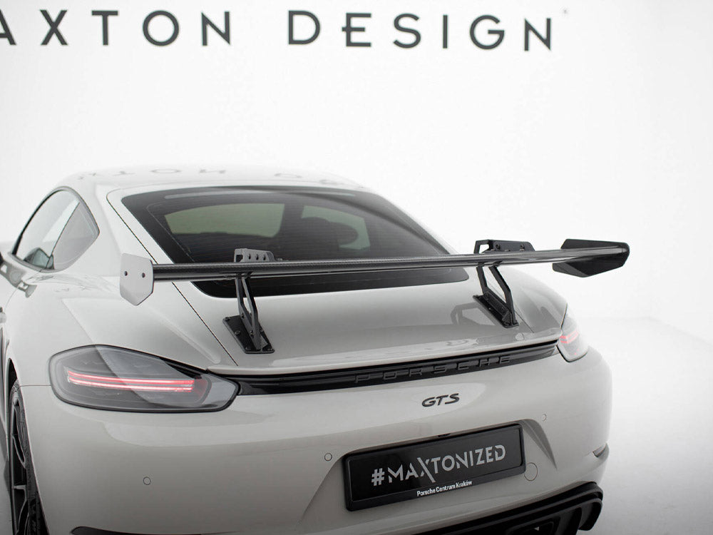 Carbon Spoiler With Upper Swan Mounting V.2 compatible with Porsche 718 Cayman GTS 982c