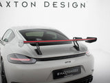 Carbon Spoiler With Upper Swan Mounting V.2 + LED compatible with Porsche 718 Cayman GTS 982c