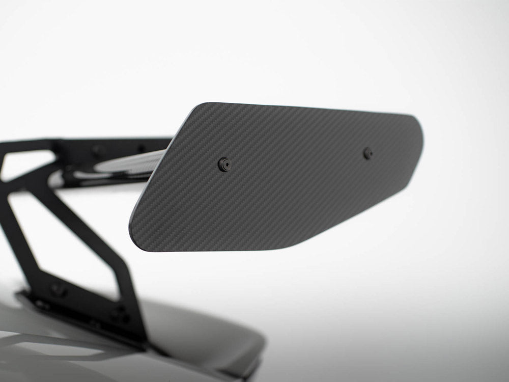 Carbon Spoiler With Upper Swan Mounting V.2 + LED compatible with Porsche 718 Cayman GTS 982c