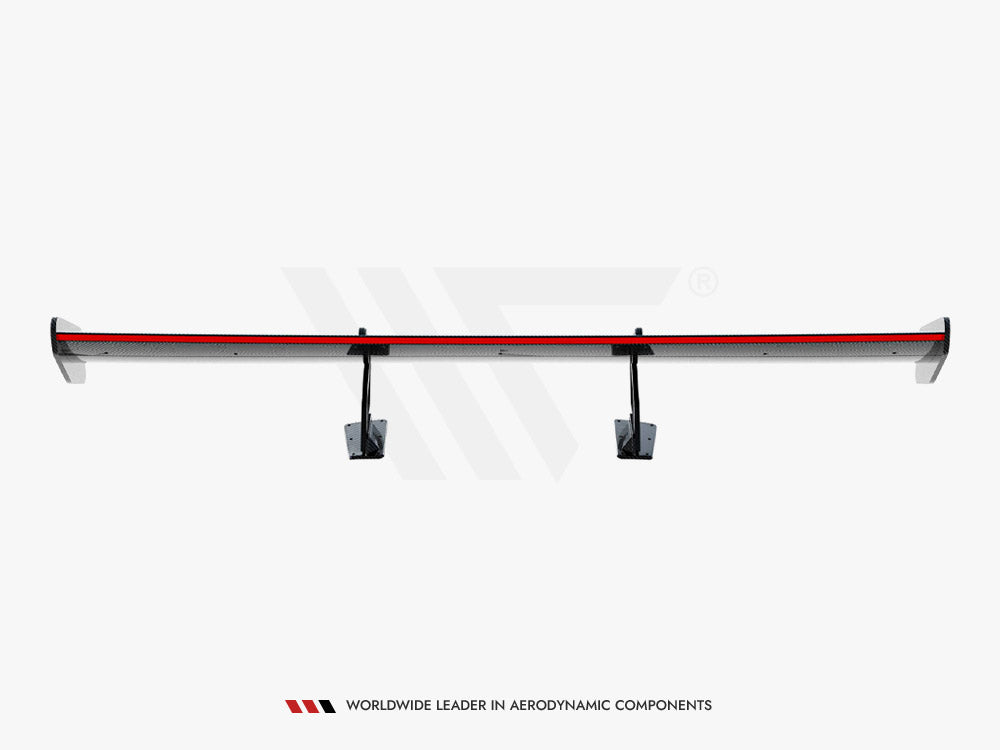 Carbon Spoiler With Upper Swan Mounting V.2 + LED compatible with Porsche 718 Cayman GTS 982c