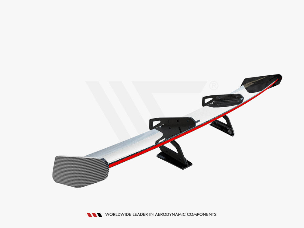 Carbon Spoiler With Upper Swan Mounting V.2 + LED compatible with Porsche 718 Cayman GTS 982c