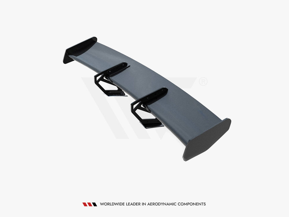 Carbon Spoiler With Upper Swan Mounting V.2 + LED compatible with Porsche 718 Cayman GTS 982c