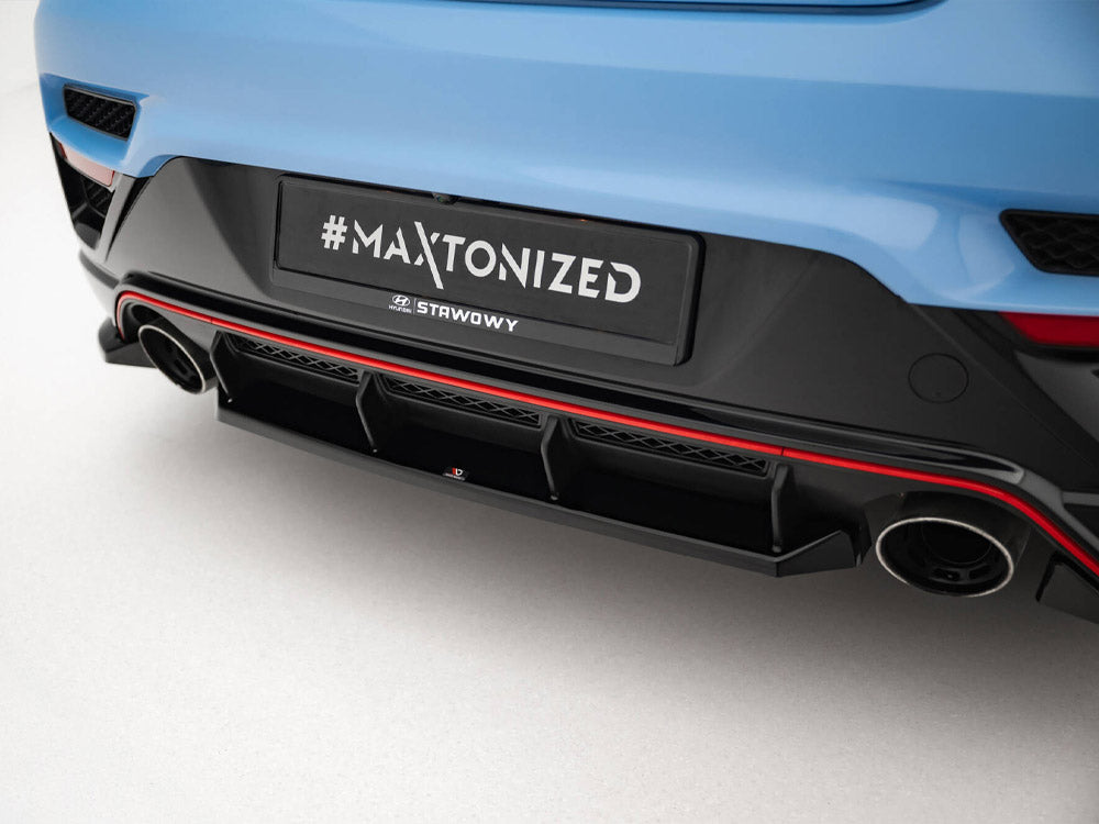 Central Rear Splitter compatible with Hyundai Veloster N Mk2