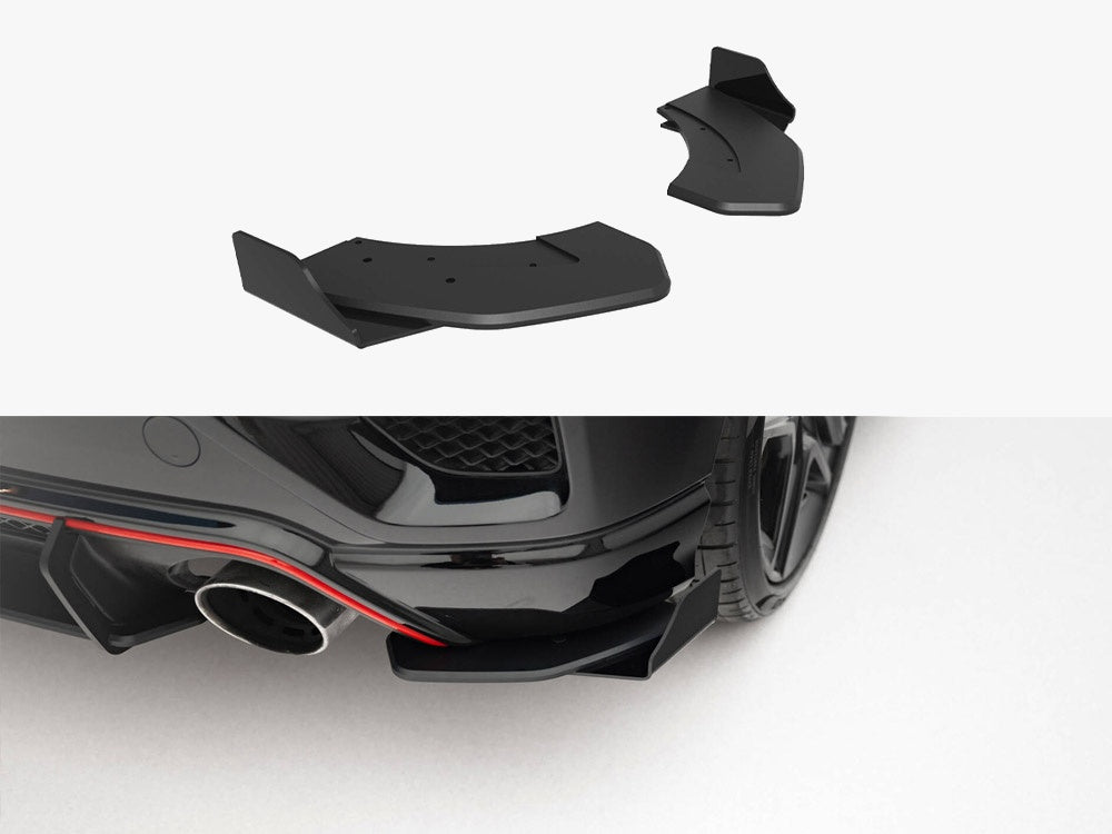Street Pro Rear Side Splitters + Flaps compatible with Hyundai Veloster N Mk2