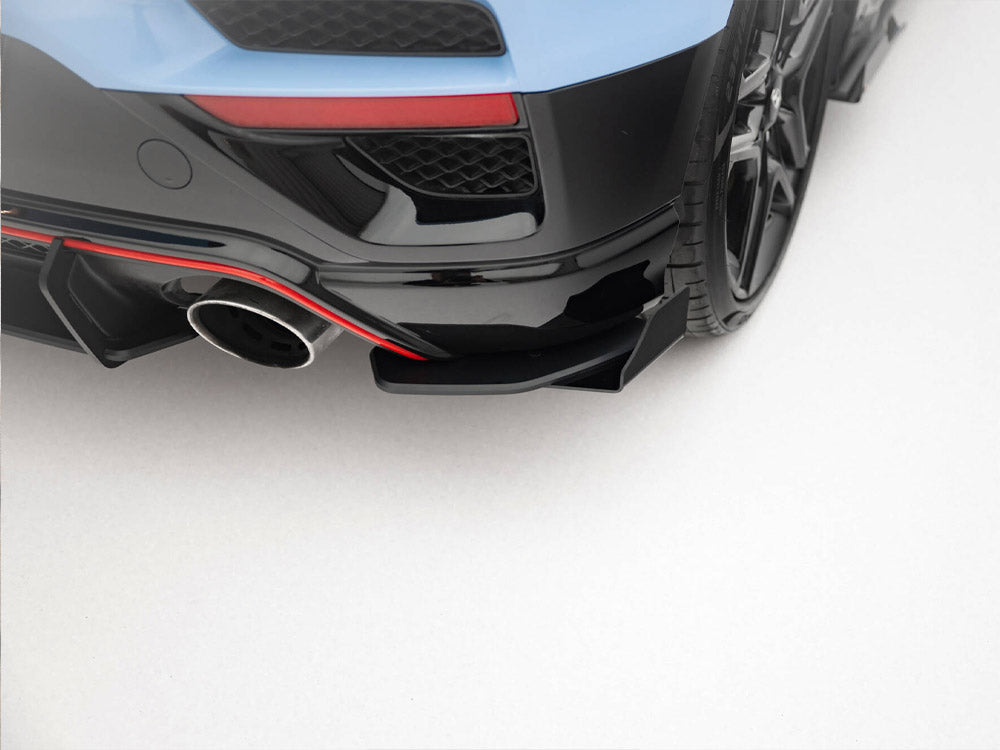 Street Pro Rear Side Splitters + Flaps compatible with Hyundai Veloster N Mk2
