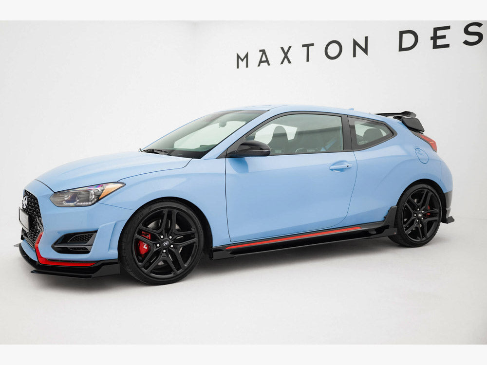 Street PRO Side Skirts Diffusers + Flaps compatible with Hyundai Veloster N Mk2