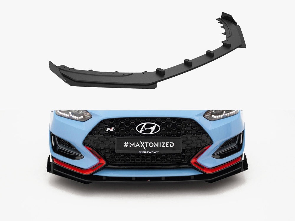 Street PRO Front Splitter + Flaps compatible with Hyundai Veloster N Mk2