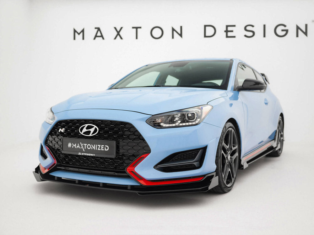 Street PRO Front Splitter + Flaps compatible with Hyundai Veloster N Mk2