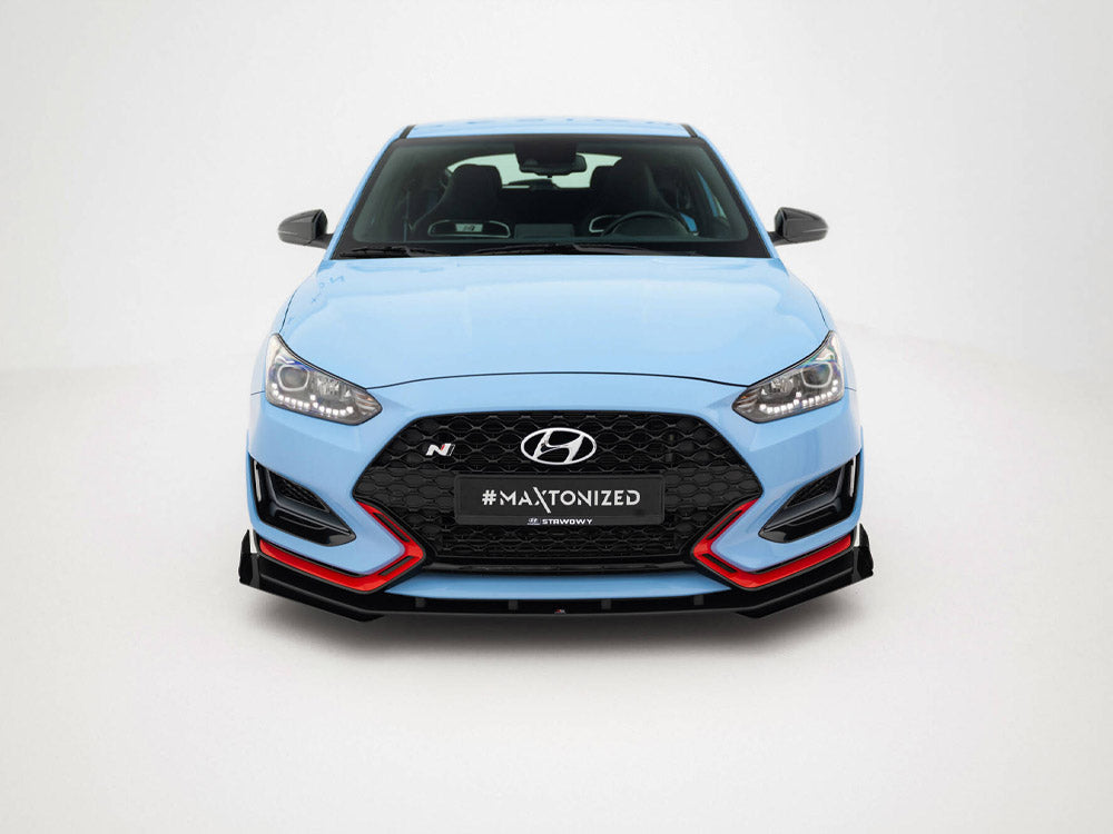 Street PRO Front Splitter + Flaps compatible with Hyundai Veloster N Mk2