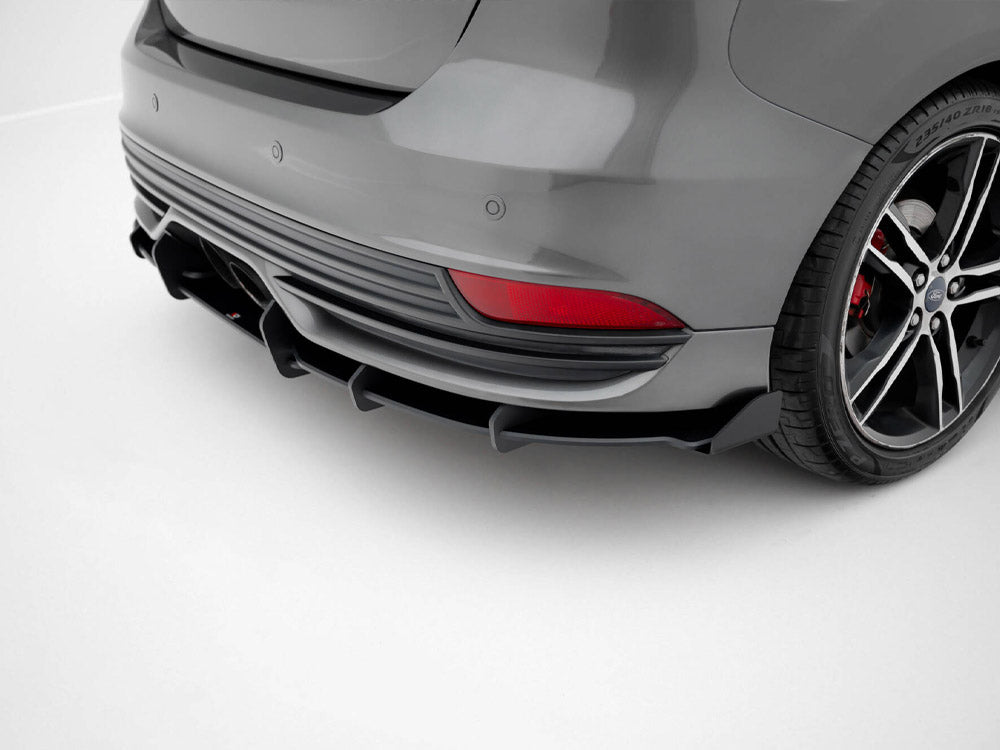 Street PRO Rear Diffuser + Flaps compatible with Ford Focus ST Mk3 Facelift