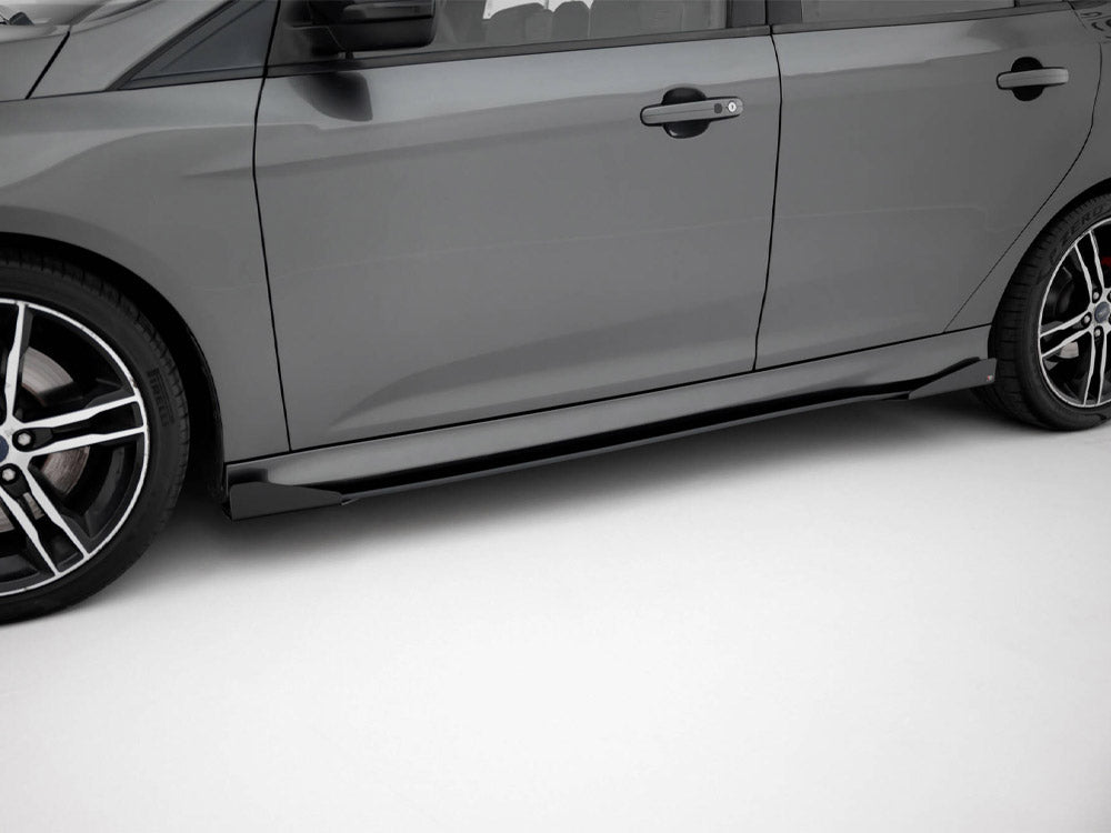 Street PRO Side Skirts Diffusers + Flaps compatible with Ford Focus ST Mk3 Facelift