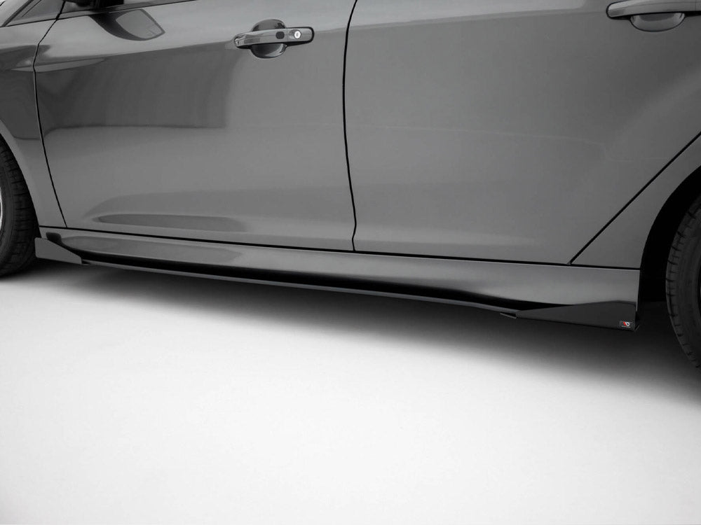 Street PRO Side Skirts Diffusers + Flaps compatible with Ford Focus ST Mk3 Facelift