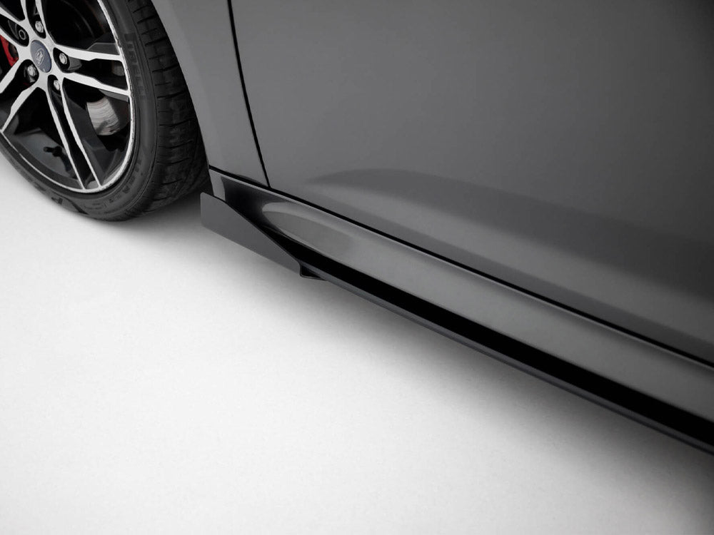 Street PRO Side Skirts Diffusers + Flaps compatible with Ford Focus ST Mk3 Facelift