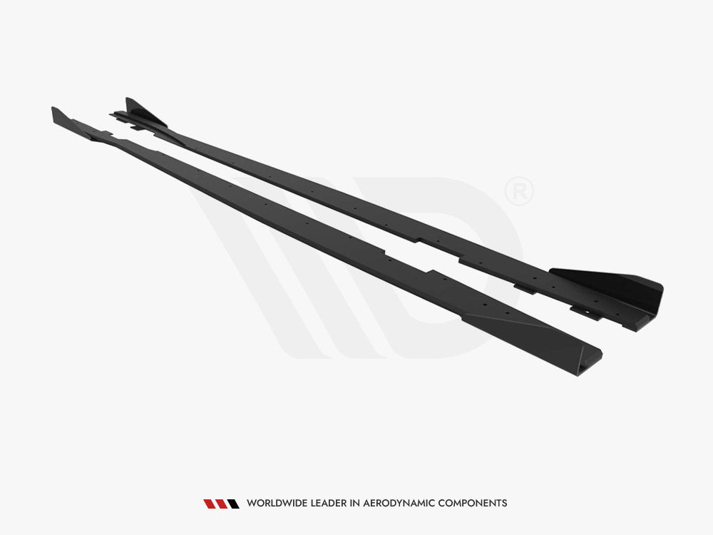 Street PRO Side Skirts Diffusers + Flaps compatible with Ford Focus ST Mk3 Facelift