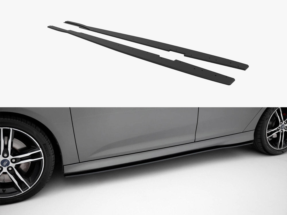 Street PRO Side Skirts Diffusers compatible with Ford Focus ST Mk3 Facelift