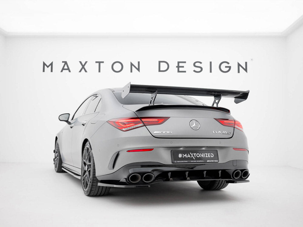 Carbon Spoiler With Internal Brackets Uprights compatible with Mercedes-Benz CLA Coupe C118 / C118 Facelift