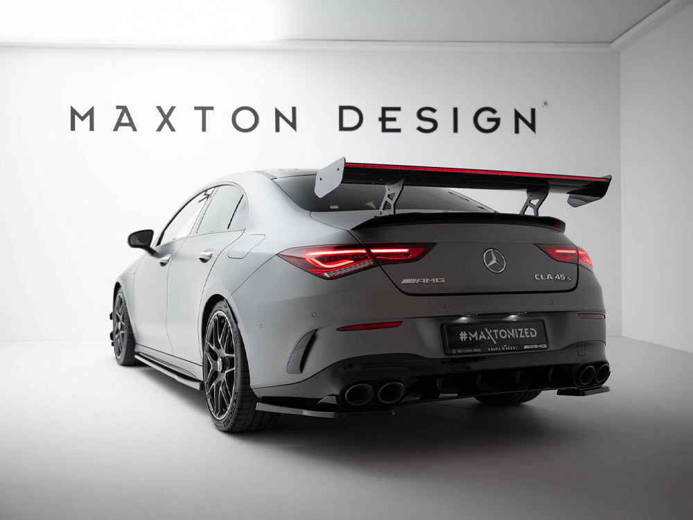 Carbon Spoiler With Internal Brackets Uprights + LED compatible with Mercedes-Benz CLA Coupe C118 / C118 Facelift