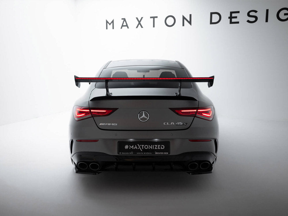 Carbon Spoiler With Internal Brackets Uprights + LED compatible with Mercedes-Benz CLA Coupe C118 / C118 Facelift