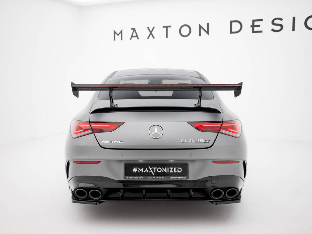 Carbon Spoiler With Internal Brackets Uprights + LED compatible with Mercedes-Benz CLA Coupe C118 / C118 Facelift