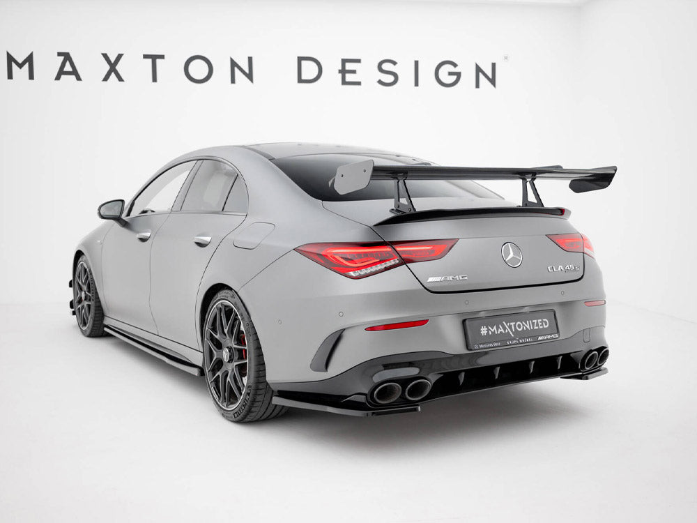 Carbon Spoiler With Upper Swan Mounting compatible with Mercedes-Benz CLA Coupe C118 / C118 Facelift
