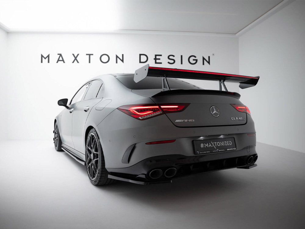 Carbon Spoiler With Upper Swan Mounting + LED compatible with Mercedes-Benz CLA Coupe C118 / C118 Facelift
