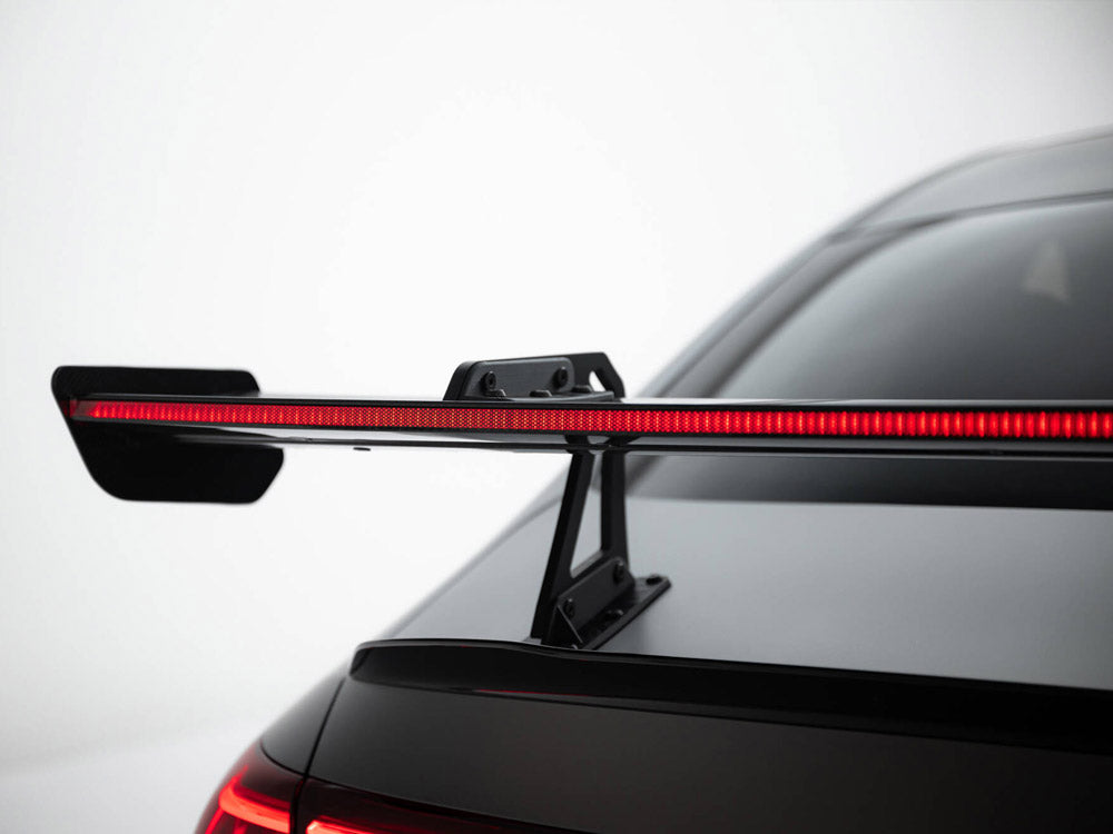 Carbon Spoiler With Upper Swan Mounting + LED compatible with Mercedes-Benz CLA Coupe C118 / C118 Facelift