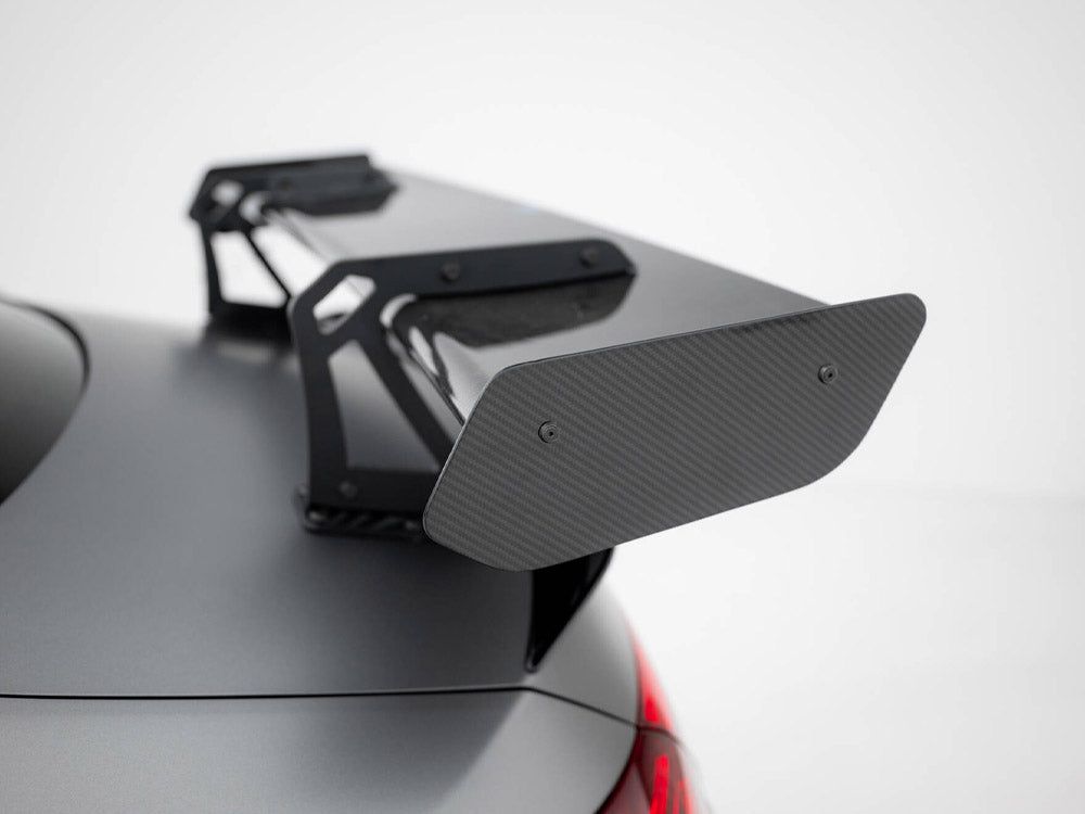 Carbon Spoiler With Upper Swan Mounting + LED compatible with Mercedes-Benz CLA Coupe C118 / C118 Facelift