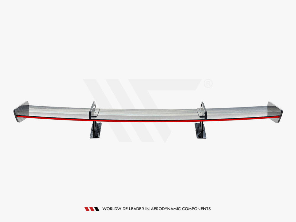 Carbon Spoiler With Upper Swan Mounting + LED compatible with Mercedes-Benz CLA Coupe C118 / C118 Facelift