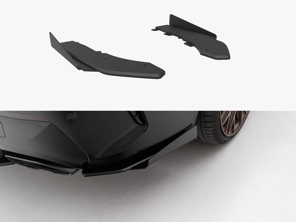Street Pro Rear Side Splitters + Flaps compatible with BMW M440i G22 / G23