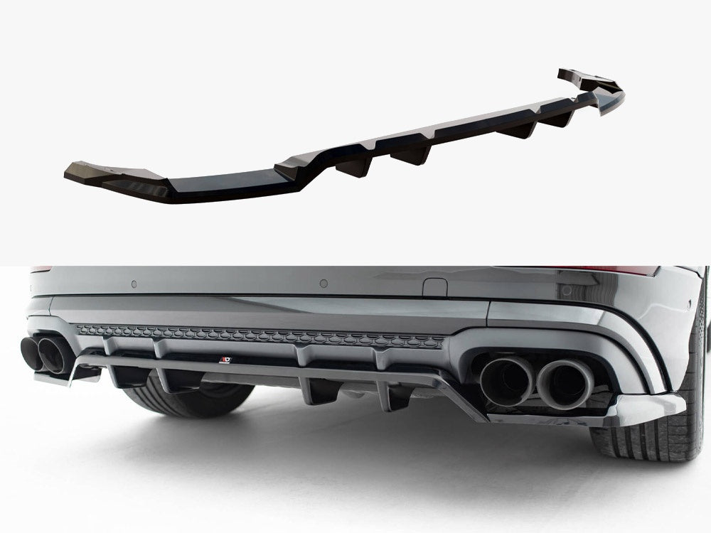 Rear Splitter (Vertical Bars) V.2 compatible with Audi SQ8 / Q8 S Line Mk1 Facelift