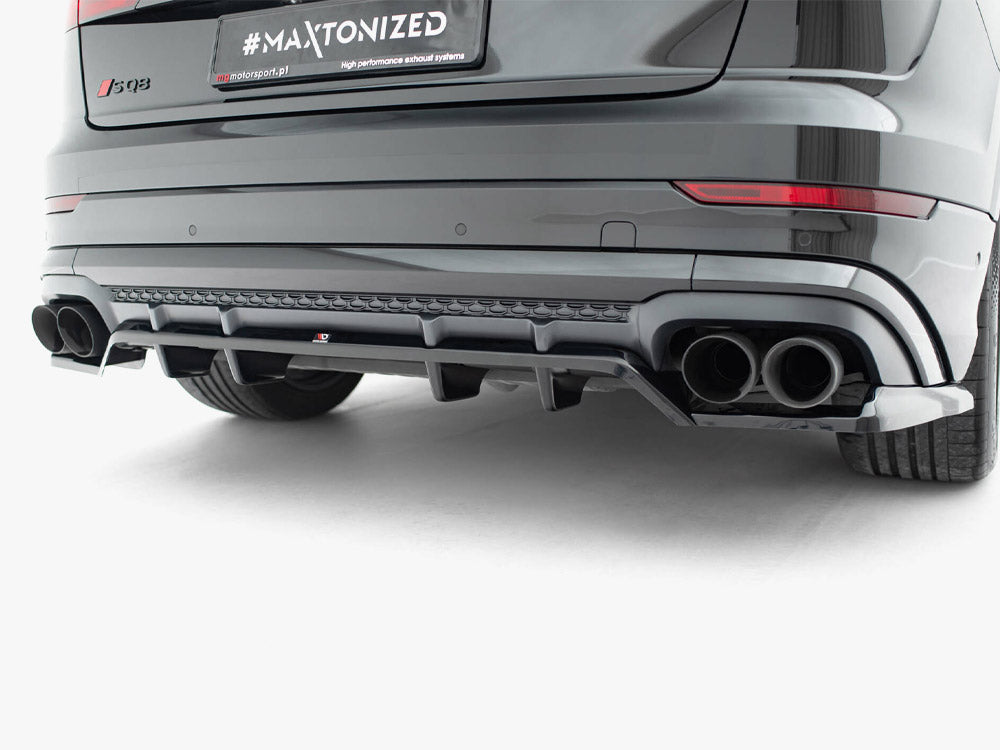 Rear Splitter (Vertical Bars) V.2 compatible with Audi SQ8 / Q8 S Line Mk1 Facelift