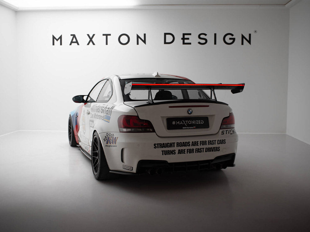 Carbon Spoiler With Upper Swan Mounting + LED compatible with BMW 1 M E82