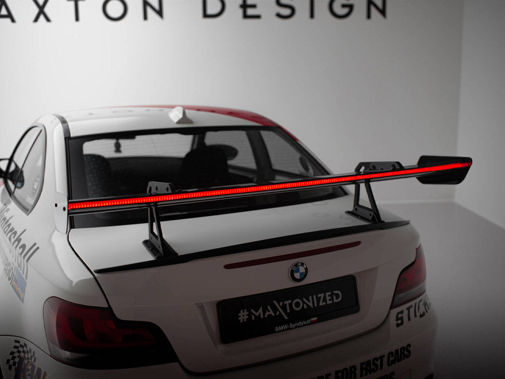 Carbon Spoiler With Upper Swan Mounting + LED compatible with BMW 1 M E82