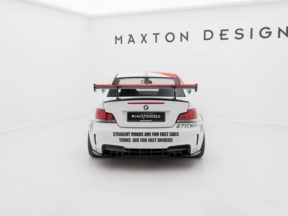 Carbon Spoiler With Upper Swan Mounting + LED compatible with BMW 1 M E82