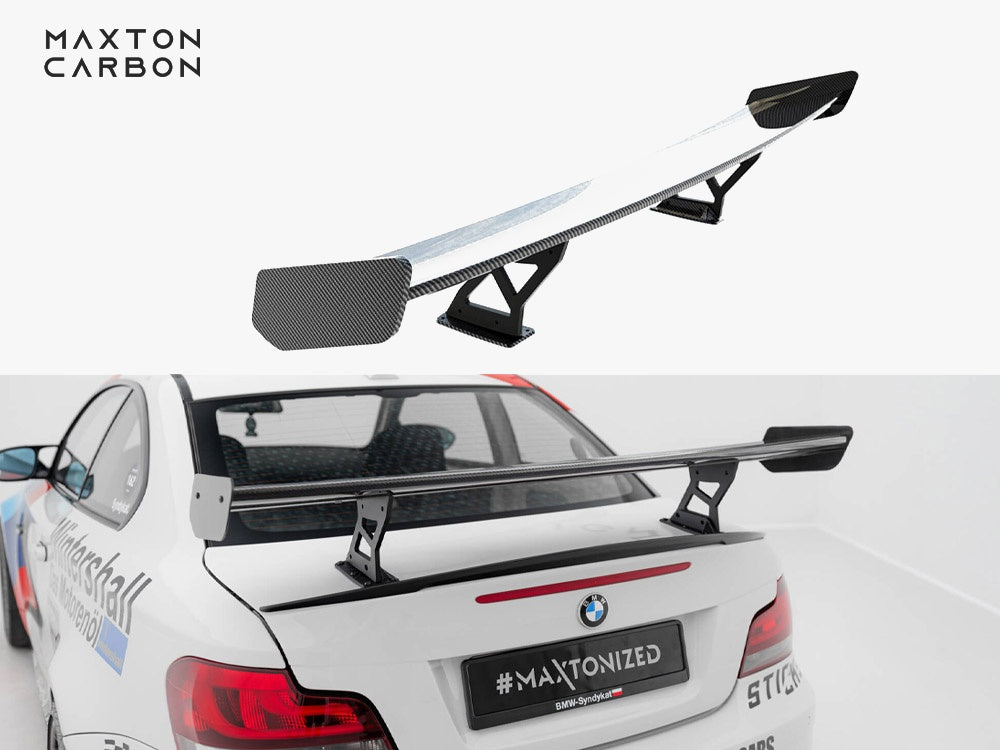 Carbon Spoiler With Internal Brackets Uprights V.2 compatible with BMW 1 M E82