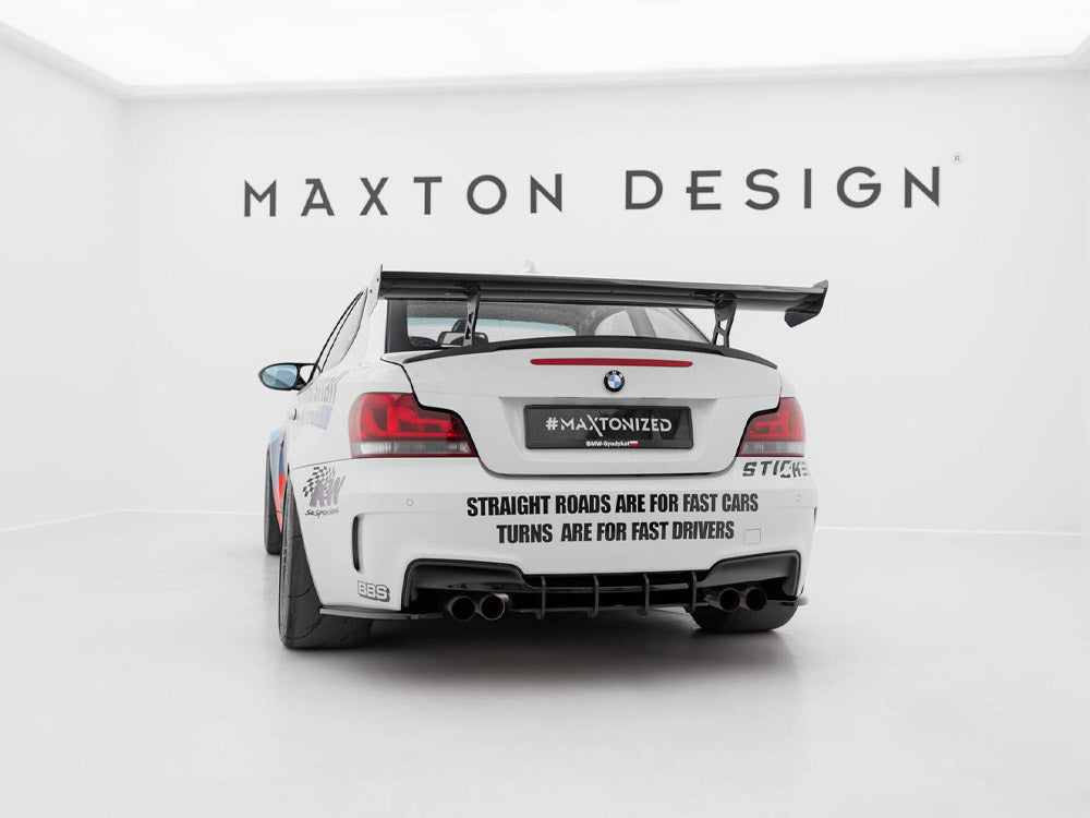 Carbon Spoiler With Internal Brackets Uprights V.2 compatible with BMW 1 M E82